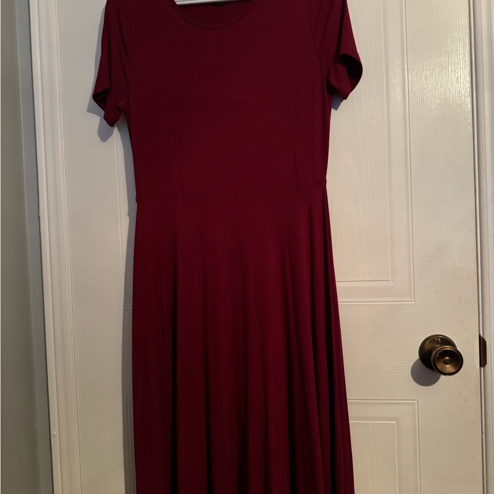 Elegant Burgundy Dress